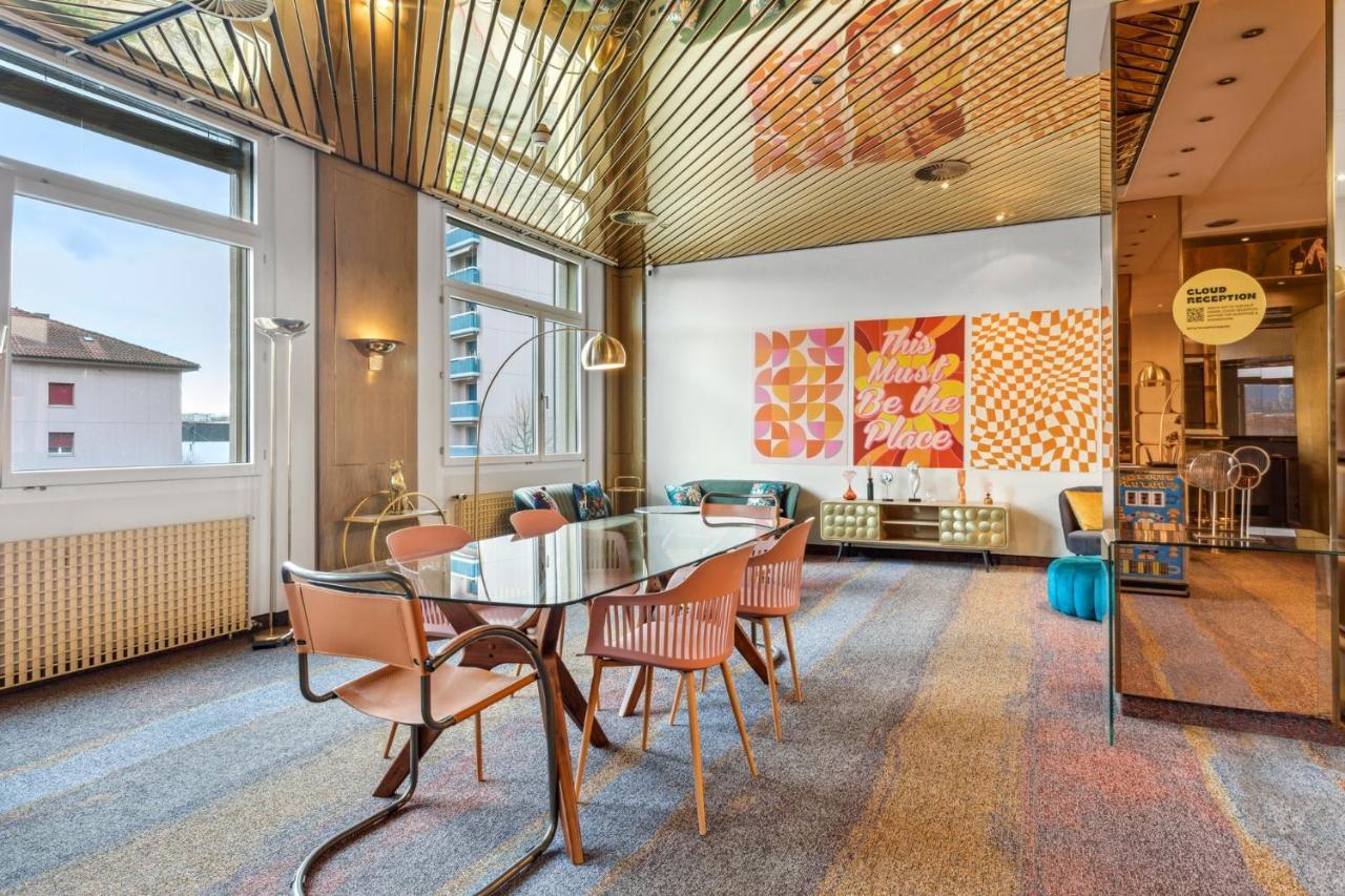 Becozy Au Parc Retro Edition Self-Check-In Rooms & Studios Fribourg Exterior foto
