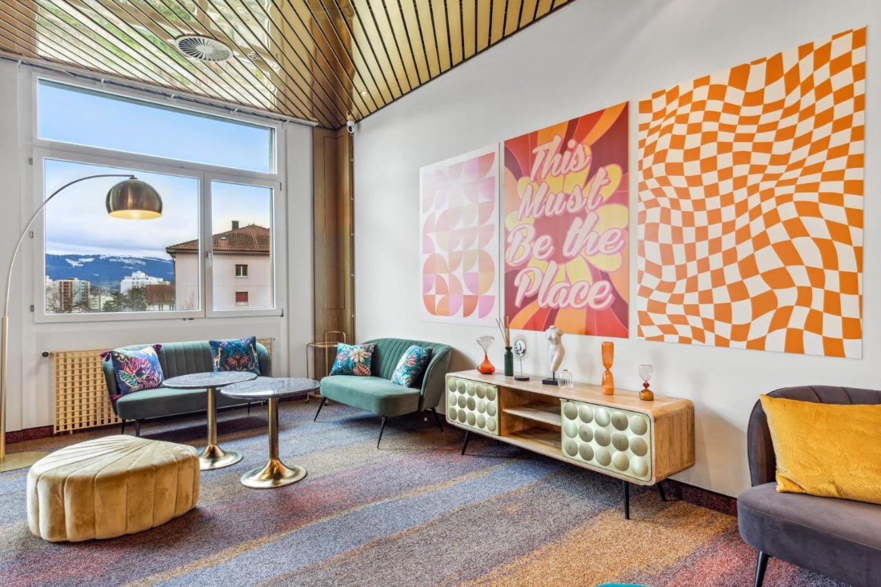 Becozy Au Parc Retro Edition Self-Check-In Rooms & Studios Fribourg Exterior foto